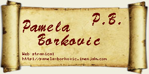 Pamela Borković vizit kartica